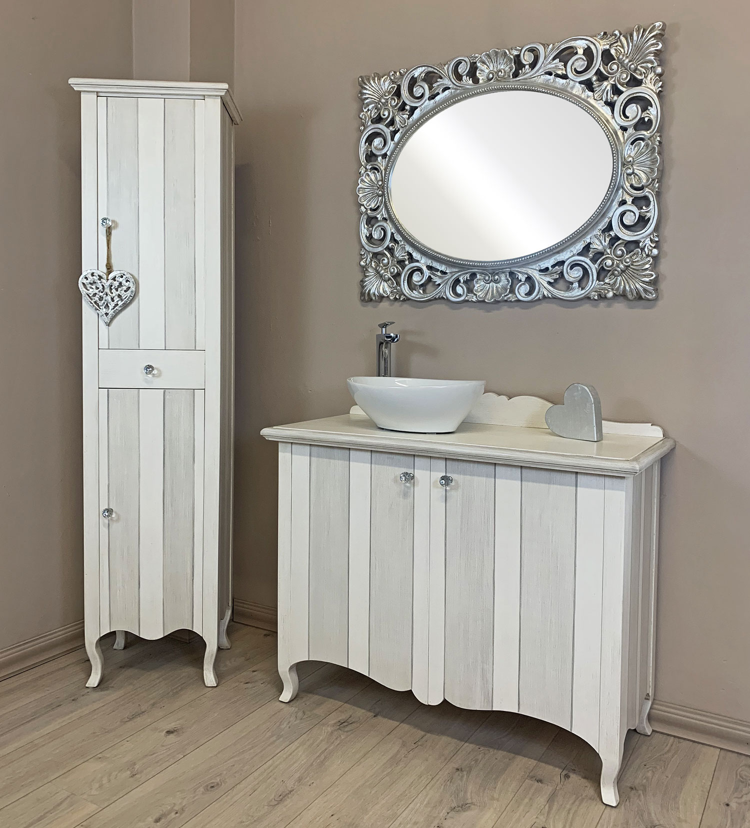 Mobile da bagno chic artigianale - Mobili Bernardi Jari