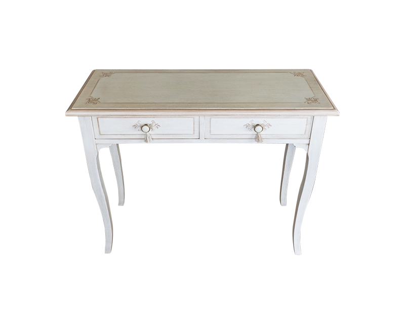 Mobile d'entrata consolle artigianale in legno laccato, decorato e patinato - Prodotto - Mobili Bernardi Jari